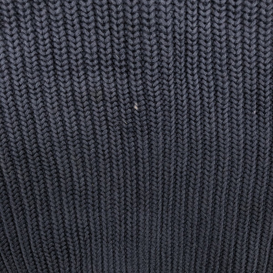 90s-00'S LLBean Cotton Knit Half-Button Sweater cotton navy blue type Vintage Second Hand