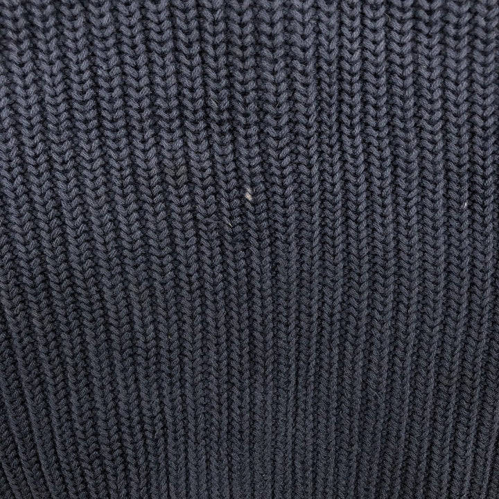90s-00'S LLBean Cotton Knit Half-Button Sweater cotton navy blue type Vintage Second Hand