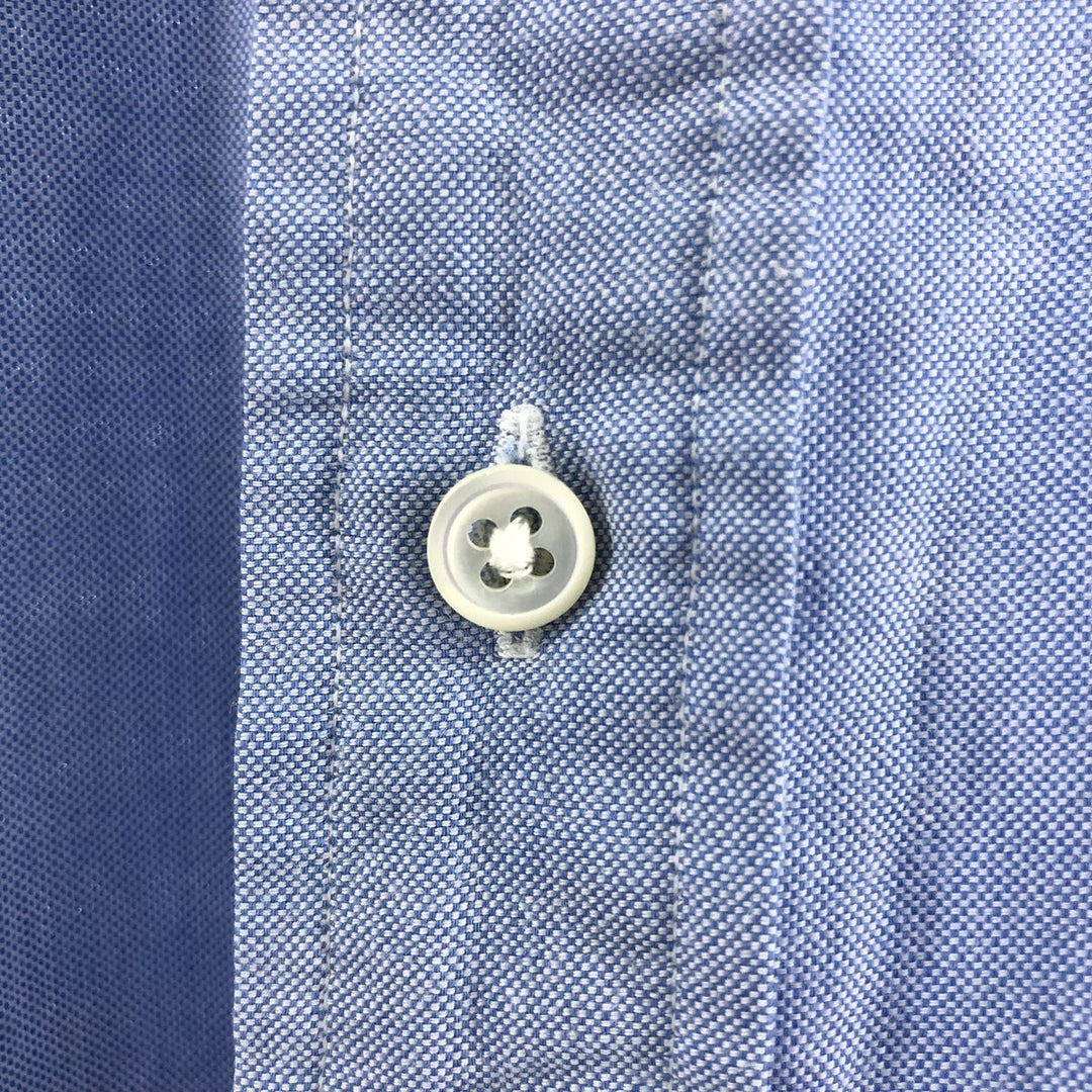Ralph Lauren short sleeve button down shirt, men's size L cotton blue type Vintage Second Hand