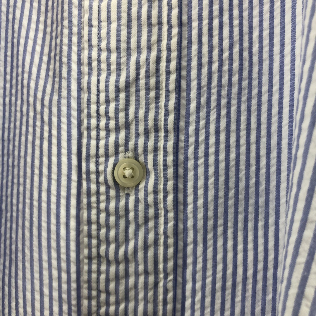 Ralph Lauren CLASSIC FIT Classic Fit Seersucker Short Sleeve Button Down Striped Shirt Men's XXL cotton Blue type light blue Vintage Second Hand