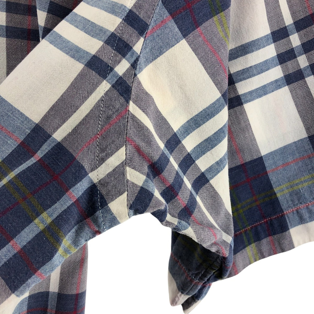 Ralph Lauren BLAKE short sleeve button down check shirt, men's size L cotton gray type Vintage Second Hand