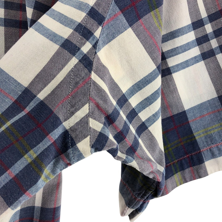 Ralph Lauren BLAKE short sleeve button down check shirt, men's size L cotton gray type Vintage Second Hand