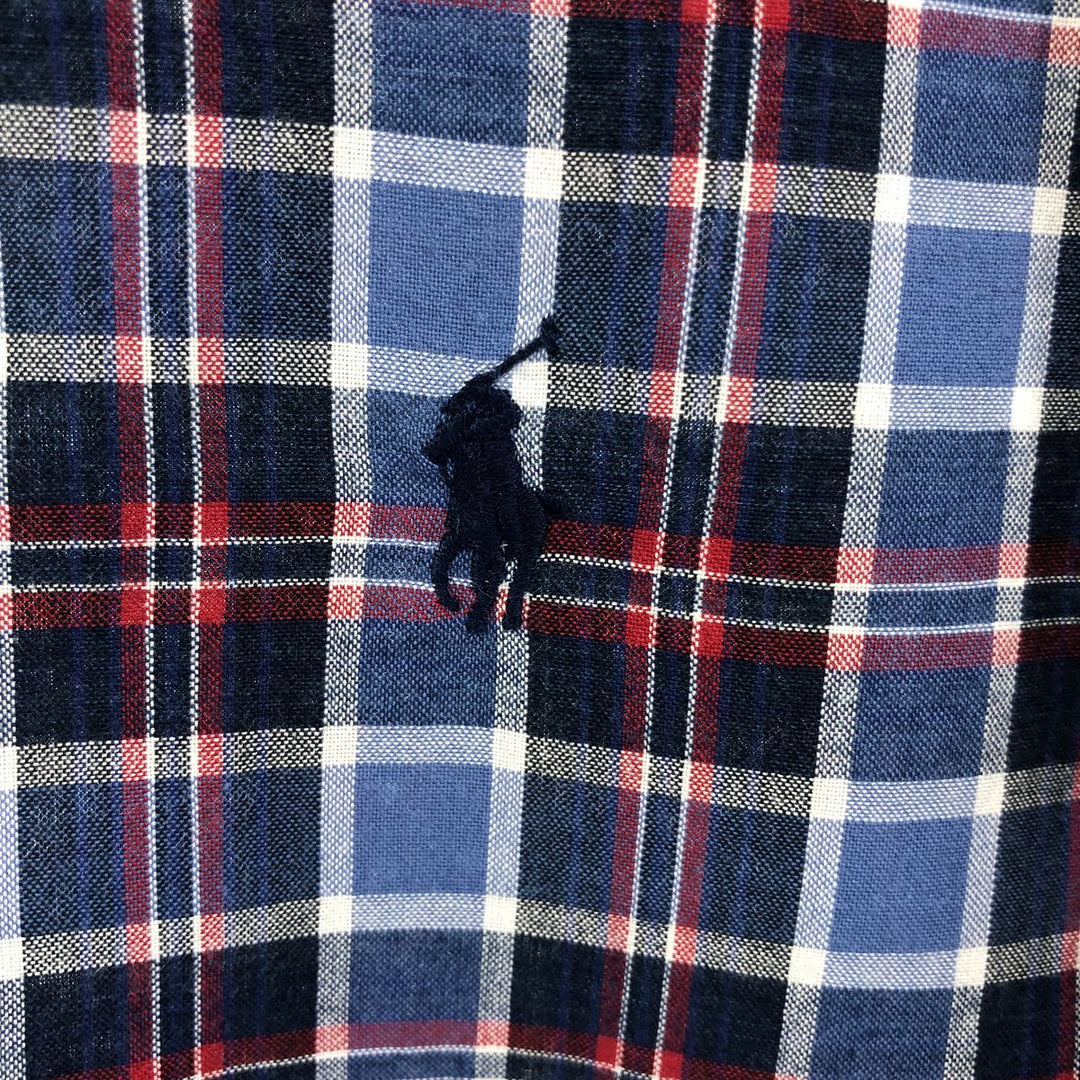 Ralph Lauren Classic Fit Short Sleeve Button Down Check Shirt Men's M cotton multicolor Vintage Second Hand