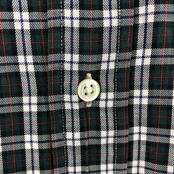 Ralph Lauren BLAKE long sleeve button down check shirt, men's size L cotton green type Vintage Second Hand