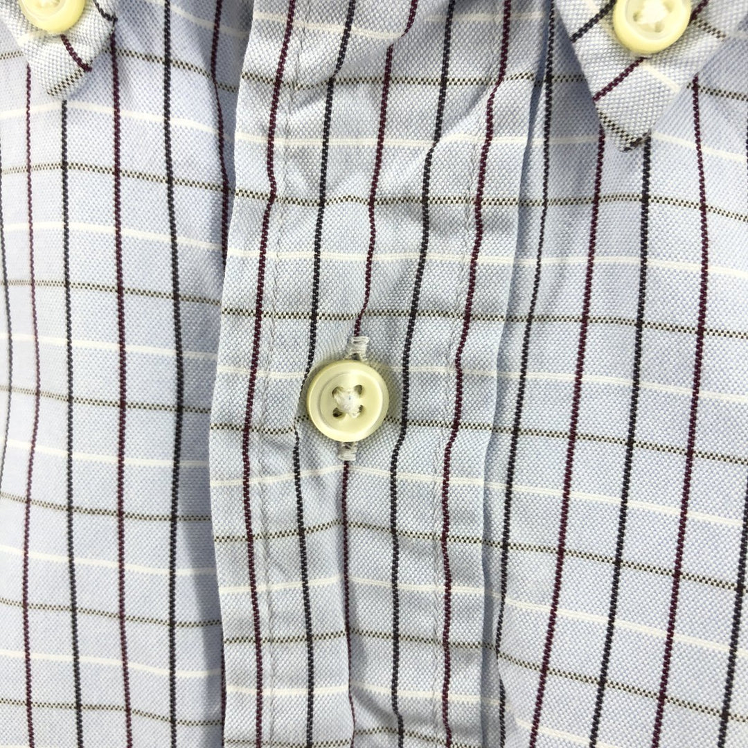 Ralph Lauren Classic Fit Long Sleeve Button Down Check Shirt, Men's Size L cotton Blue type light blue Vintage Second Hand