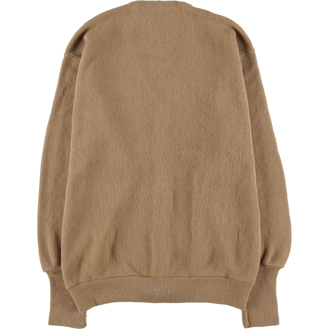 Vintage 1980'S JCPenney THE FOX Sweater cardigan, men's size L unclear Beige type Vintage Second Hand