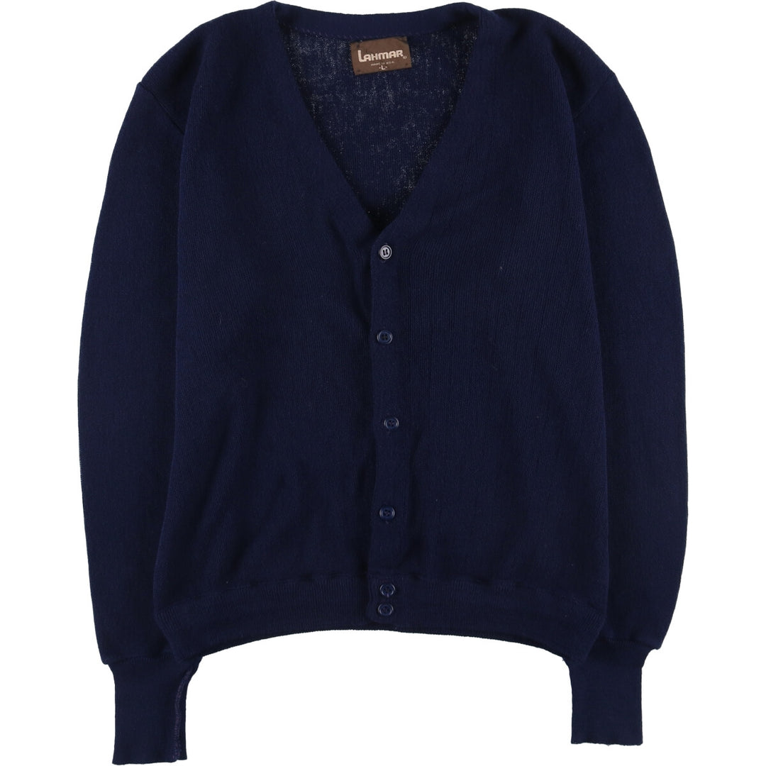 Vintage Lanmar cardigan, made in the USA, size L, men's size L unclear navy blue type Vintage Second Hand