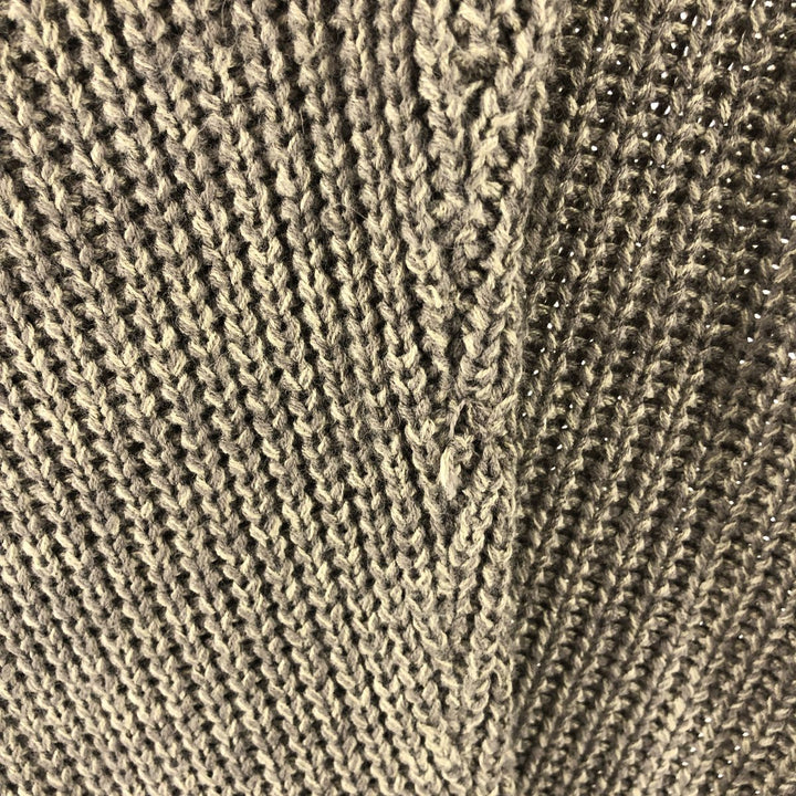 Basic Editions V-neck acrylic knit sweater, men's size M acrylic beige type brown Vintage Second Hand