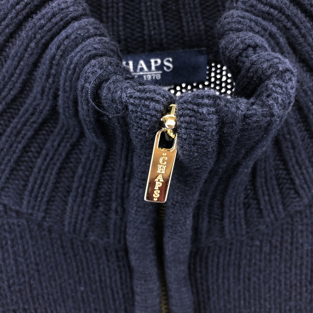 Chaps Driver's Knit Sweater, Men's Size Small unclear navy blue type Vintage Second Hand