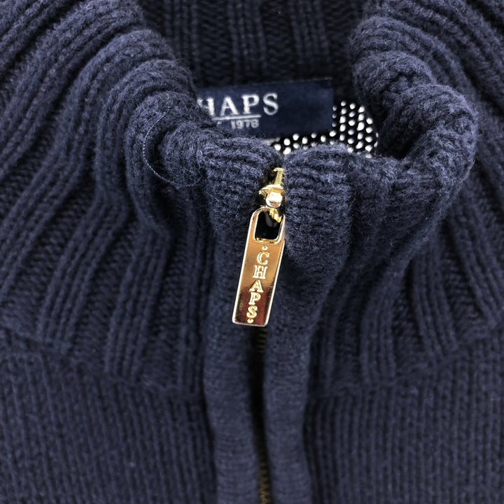 Chaps Driver's Knit Sweater, Men's Size Small unclear navy blue type Vintage Second Hand