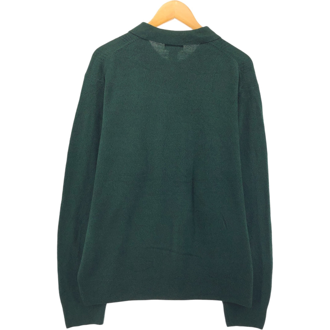 Dockers Polo Knit Sweater, Men's, Size XXL acrylic green type Vintage Second Hand