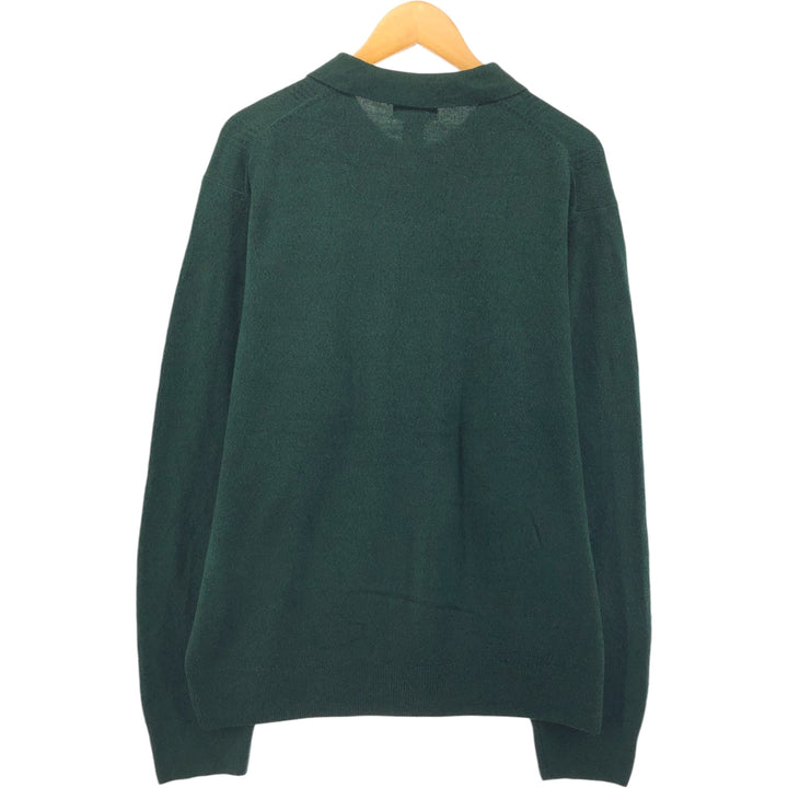 Dockers Polo Knit Sweater, Men's, Size XXL acrylic green type Vintage Second Hand