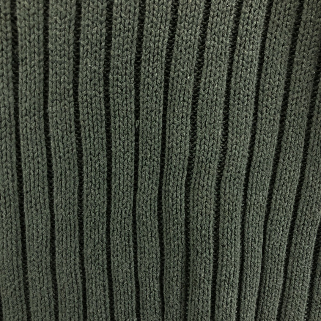 90'S St. John's Bay ribbed cotton knit sweater, men's size XL, vintage cotton green type Vintage Second Hand