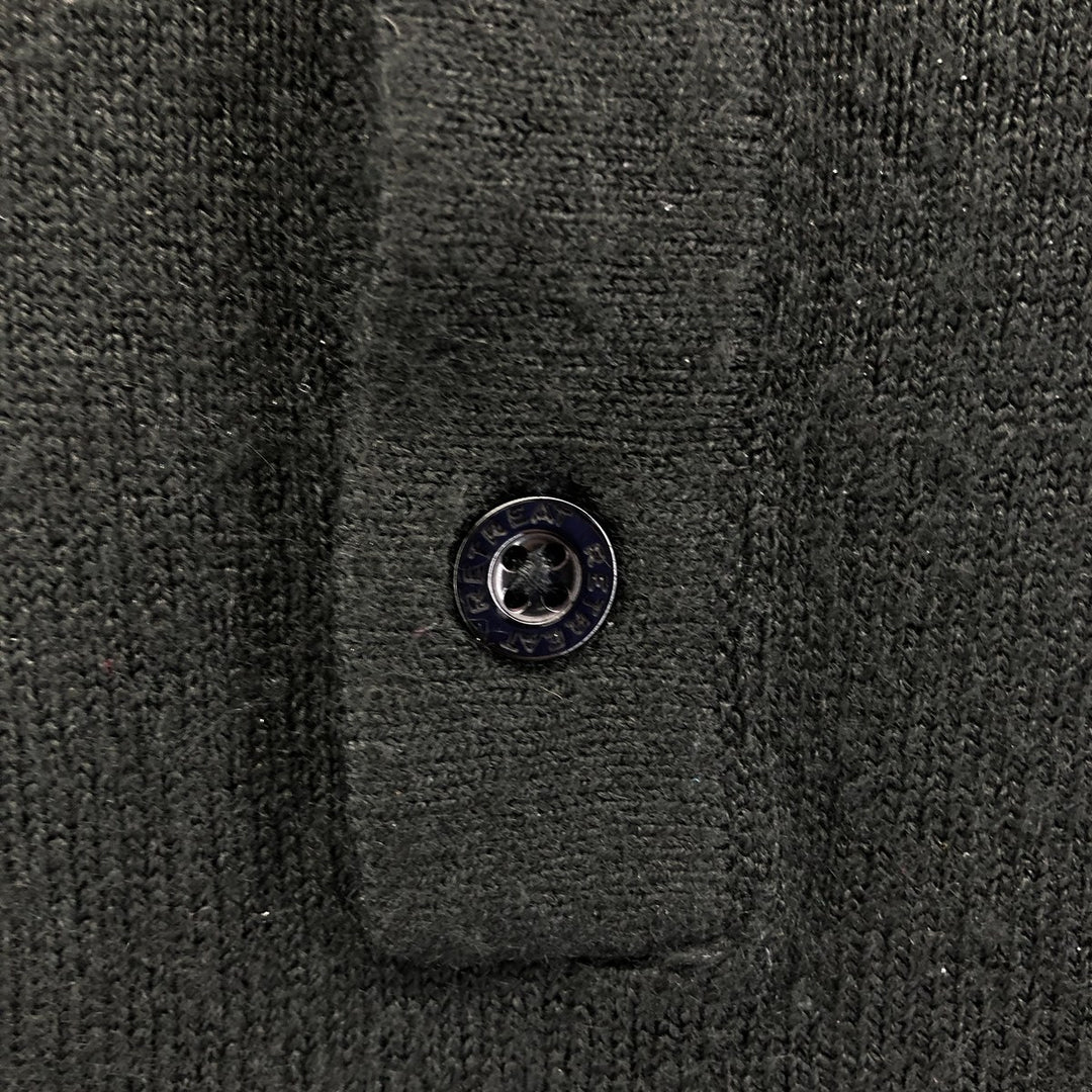 RETREAT Polo Knit Sweater, Men's Size L acrylic black type Vintage Second Hand