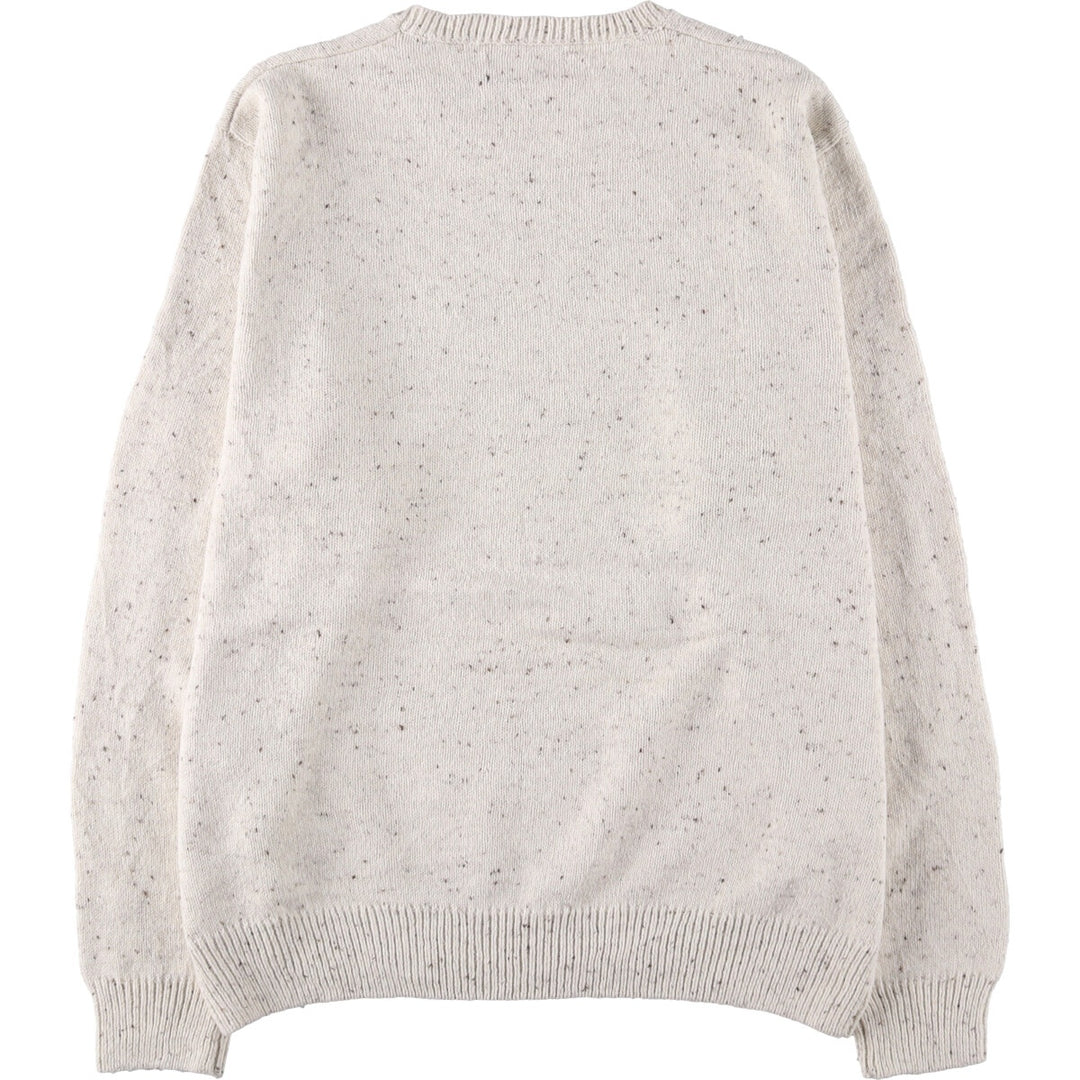 CHAPS Color Nep Cotton Knit Sweater, Men's Size XL unclear white type Vintage Second Hand