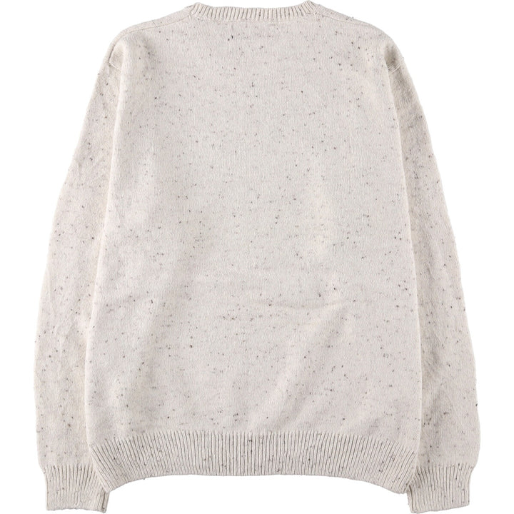 CHAPS Color Nep Cotton Knit Sweater, Men's Size XL unclear white type Vintage Second Hand