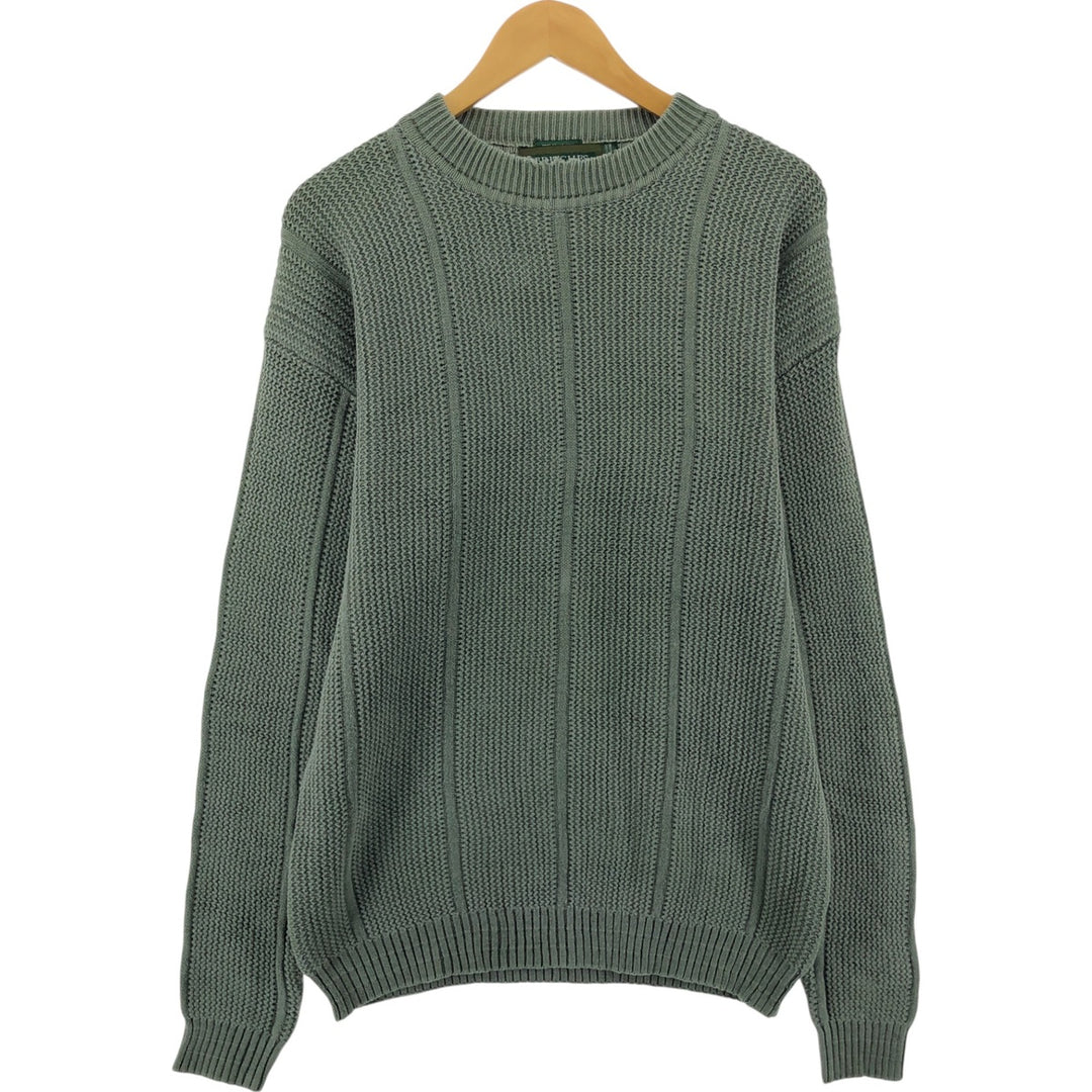 BRITCHES Cotton Knit Sweater, Men's Size XL cotton Khaki type sage green Vintage Second Hand
