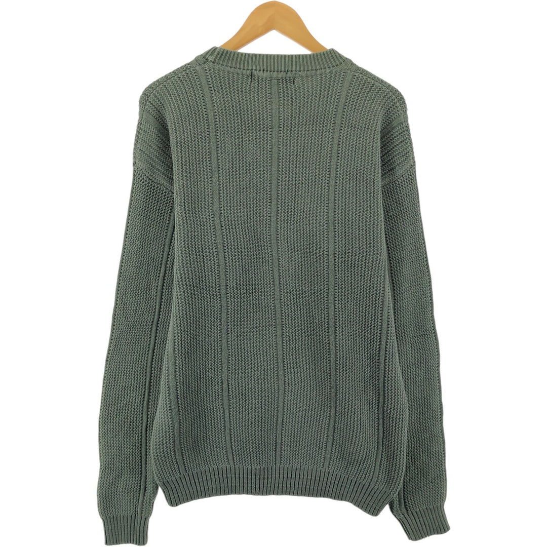 BRITCHES Cotton Knit Sweater, Men's Size XL cotton Khaki type sage green Vintage Second Hand