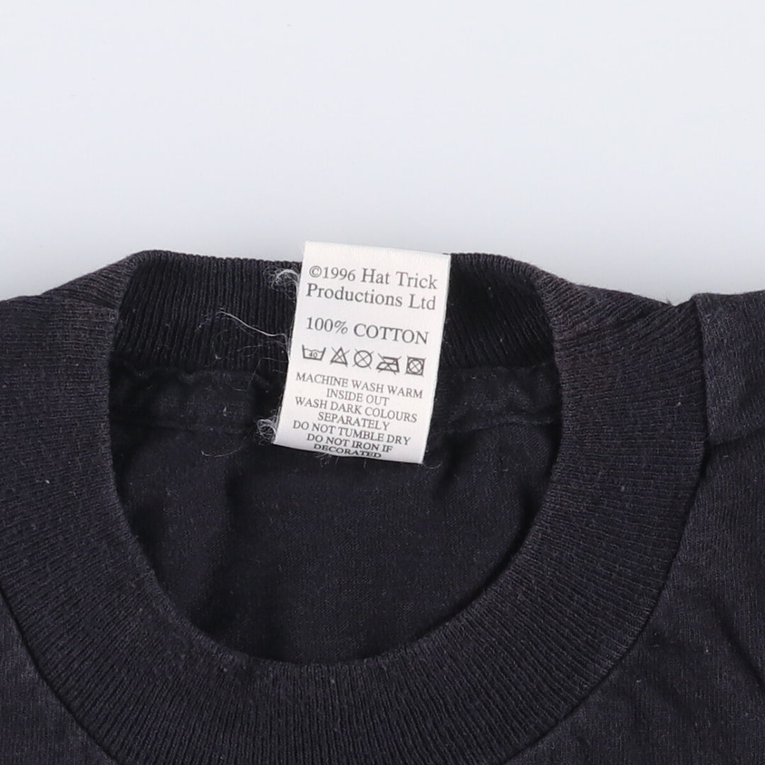 90'S HAT TRICK FATHER TED Father Ted Movie T-shirt Men's XL Vintage cotton black type Vintage Second Hand