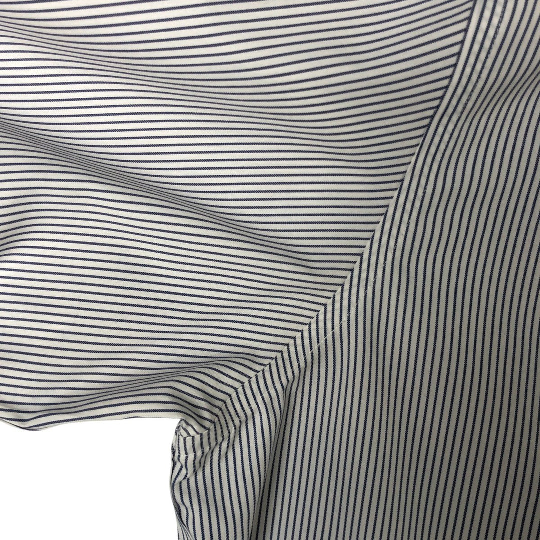 Brooks Brothers 346 Long Sleeve Cotton Striped Shirt, Men's XL cotton navy blue type Vintage Second Hand