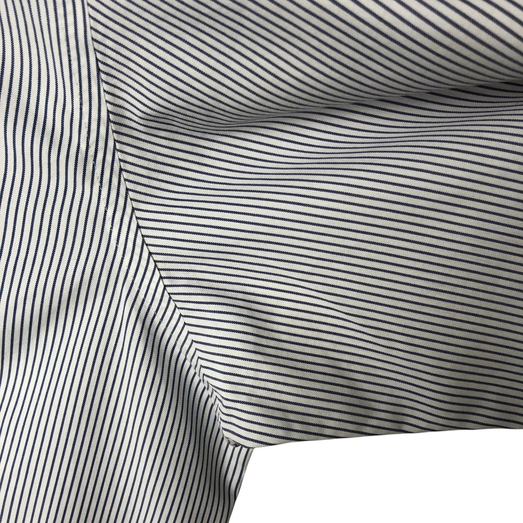 Brooks Brothers 346 Long Sleeve Cotton Striped Shirt, Men's XL cotton navy blue type Vintage Second Hand
