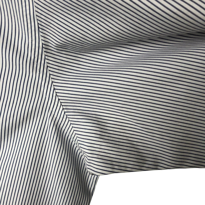 Brooks Brothers 346 Long Sleeve Cotton Striped Shirt, Men's XL cotton navy blue type Vintage Second Hand
