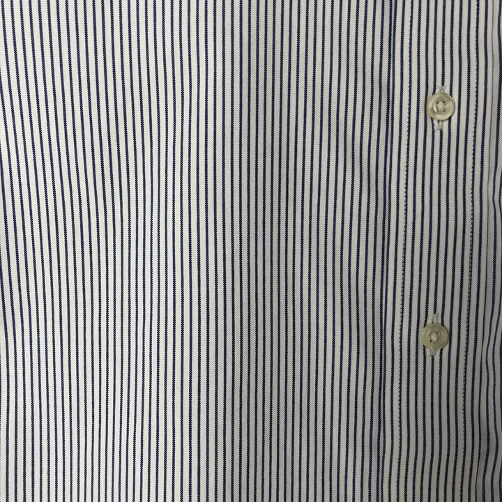 Brooks Brothers 346 Long Sleeve Cotton Striped Shirt, Men's XL cotton navy blue type Vintage Second Hand