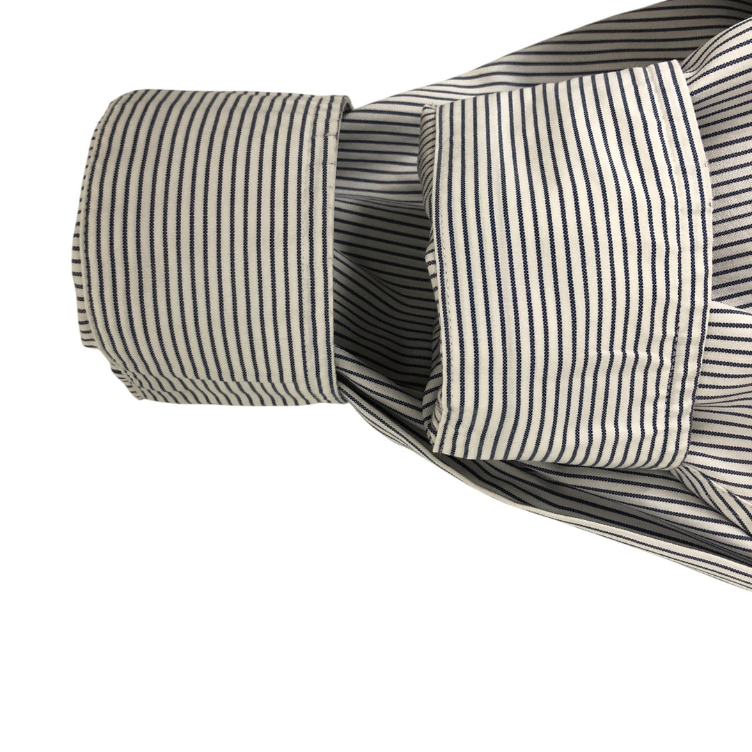 Brooks Brothers 346 Long Sleeve Cotton Striped Shirt, Men's XL cotton navy blue type Vintage Second Hand