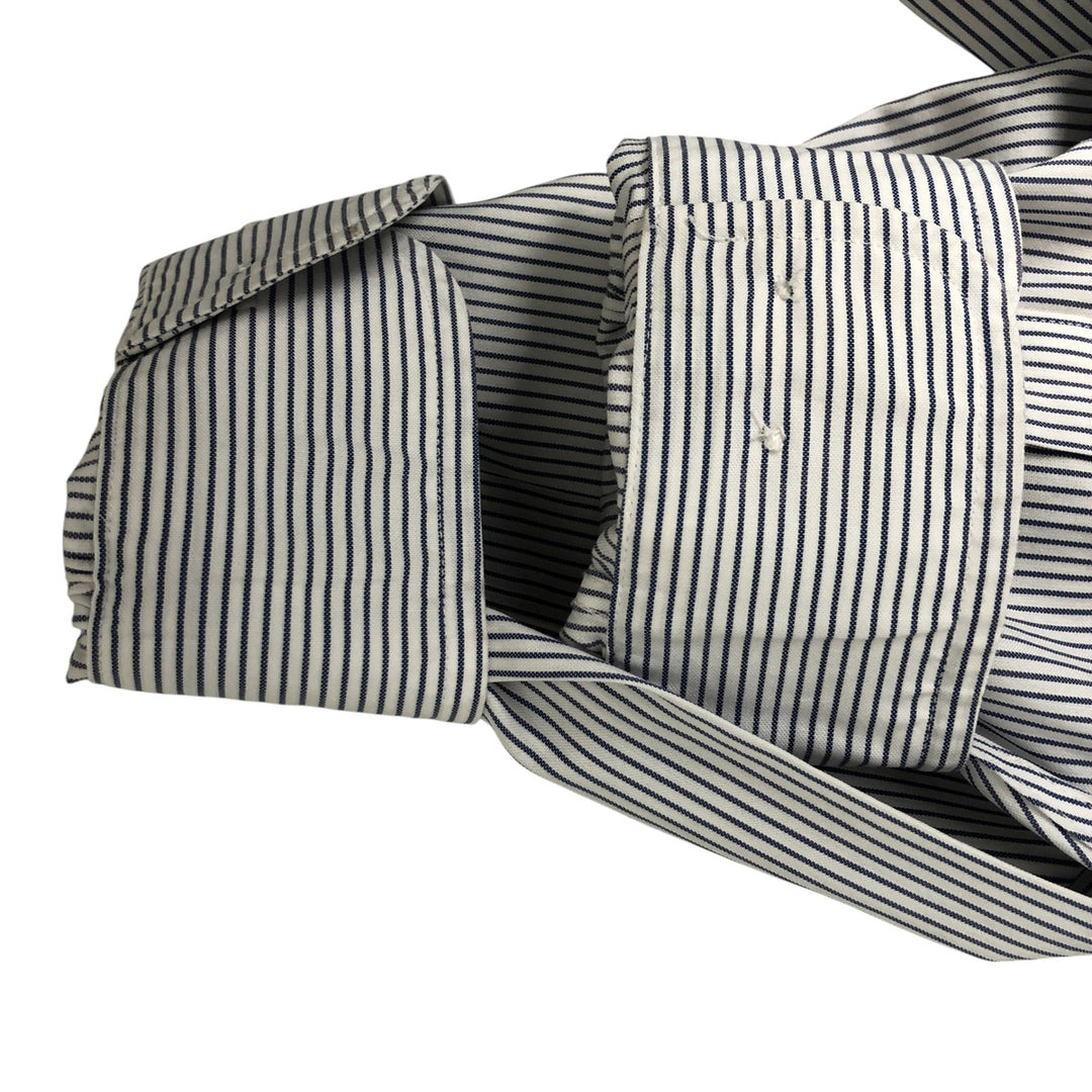 Brooks Brothers 346 Long Sleeve Cotton Striped Shirt, Men's XL cotton navy blue type Vintage Second Hand