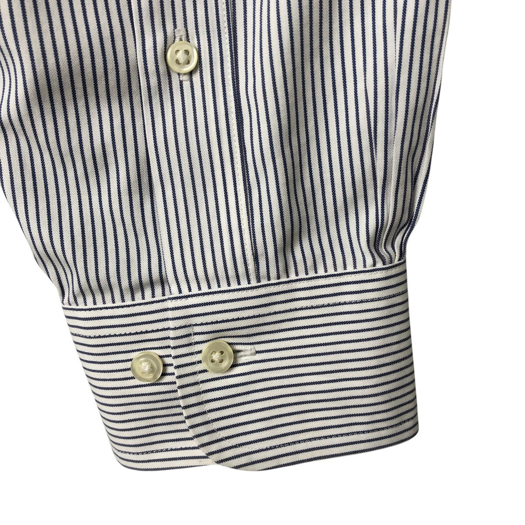 Brooks Brothers 346 Long Sleeve Cotton Striped Shirt, Men's XL cotton navy blue type Vintage Second Hand