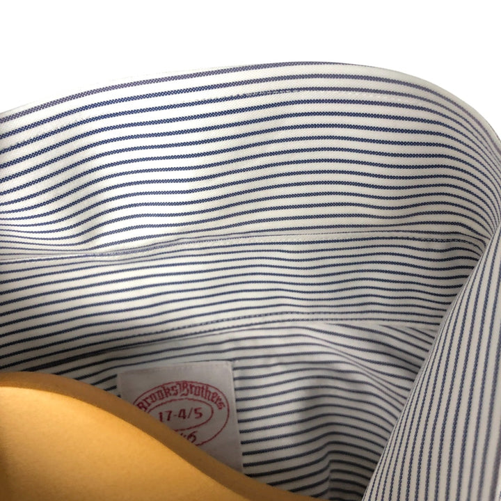 Brooks Brothers 346 Long Sleeve Cotton Striped Shirt, Men's XL cotton navy blue type Vintage Second Hand