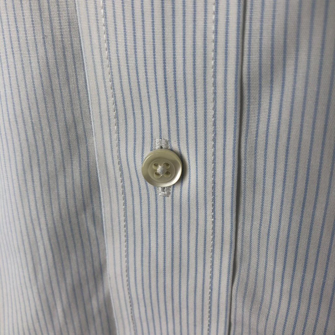 Brooks Brothers Est.1818 Long Sleeve Button-Down Striped Shirt, Men's Size L Supima Cotton Blue type light blue Vintage Second Hand
