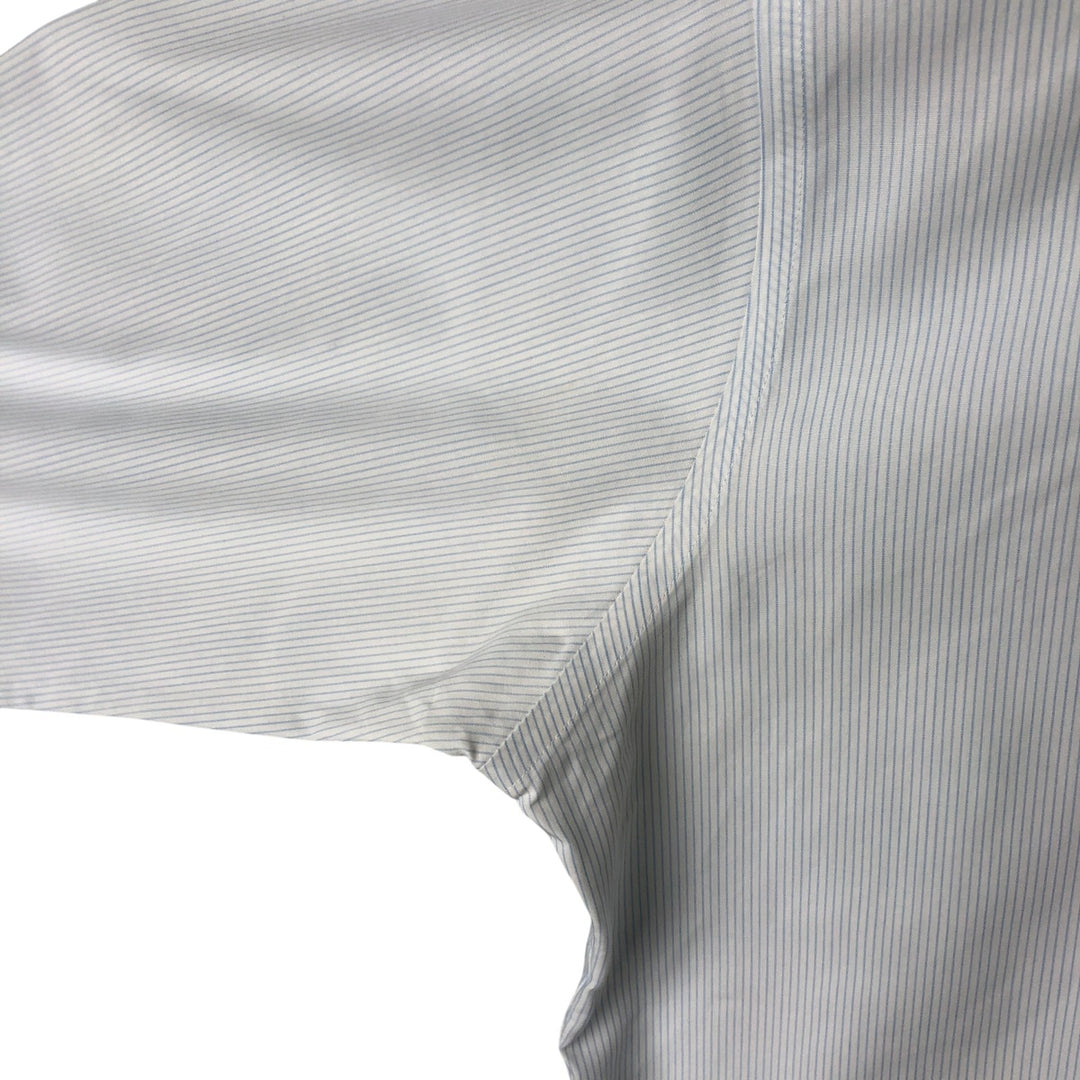 Brooks Brothers Est.1818 Long Sleeve Button-Down Striped Shirt, Men's Size L Supima Cotton Blue type light blue Vintage Second Hand