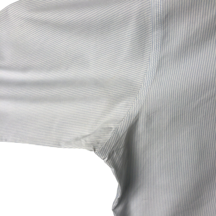 Brooks Brothers Est.1818 Long Sleeve Button-Down Striped Shirt, Men's Size L Supima Cotton Blue type light blue Vintage Second Hand