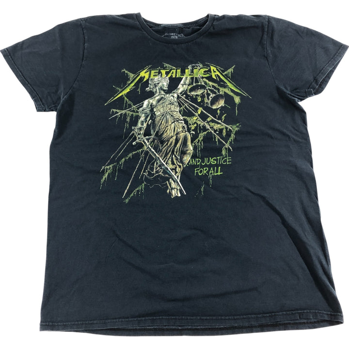 METALLICA Metallica Band T-shirt Band T Men's M Metal cotton black type Vintage Second Hand