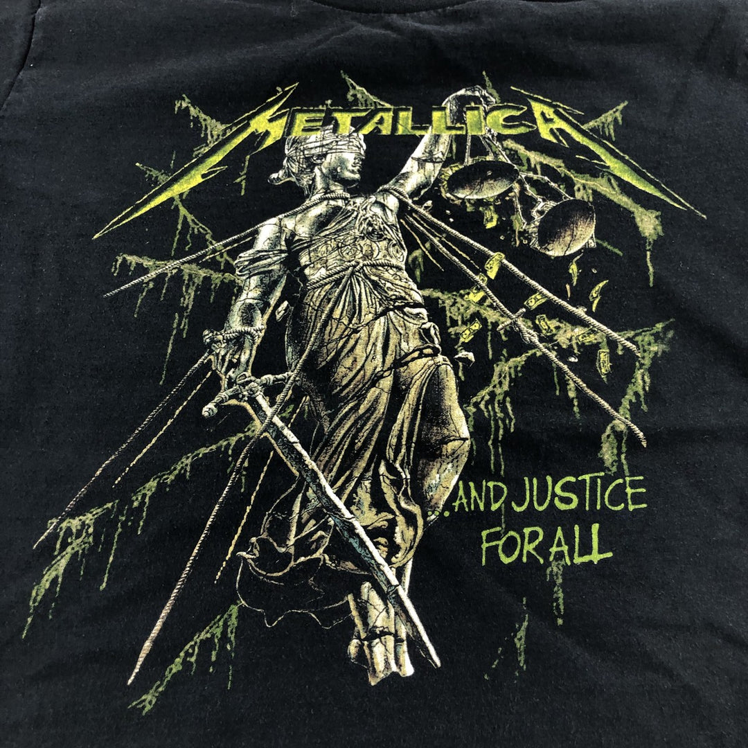 METALLICA Metallica Band T-shirt Band T Men's M Metal cotton black type Vintage Second Hand