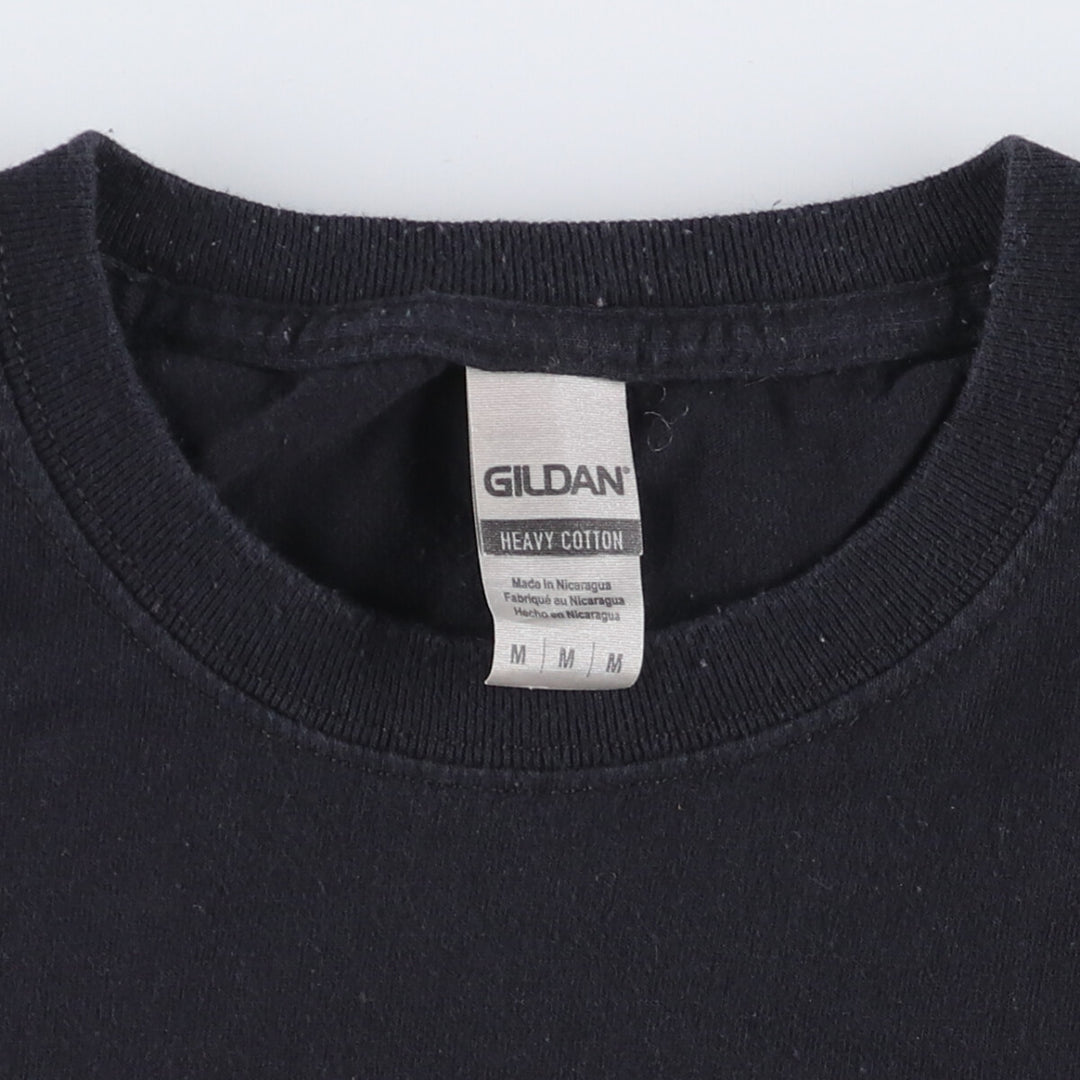 Gildan Iron Maiden Band T-Shirt, Men's Medium Size cotton black type Vintage Second Hand