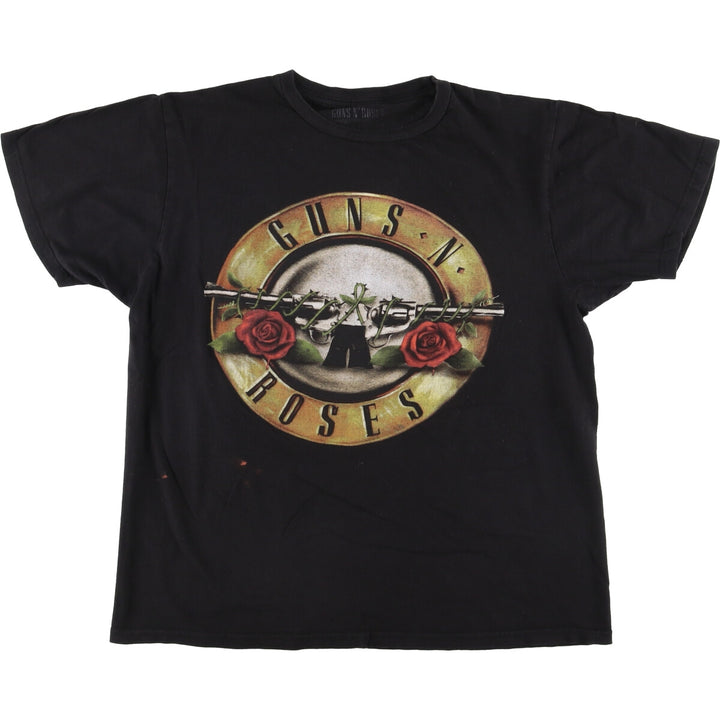 Guns N' Roses Band T-shirt, Men's M size cotton black type Vintage Second Hand