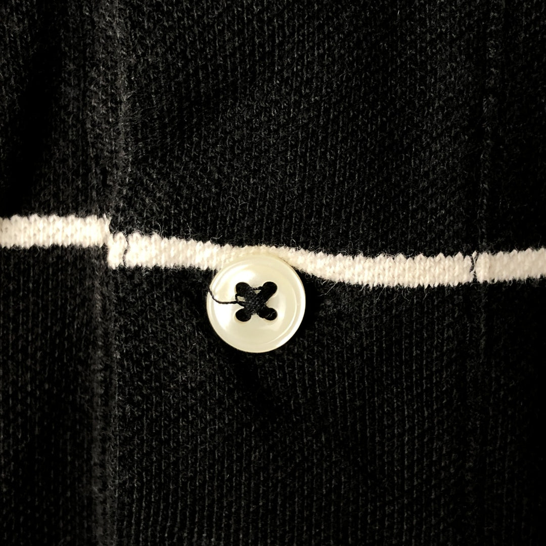 Ralph Lauren POLO by Ralph Lauren short sleeve striped polo shirt, men's XL size cotton black type Vintage Second Hand
