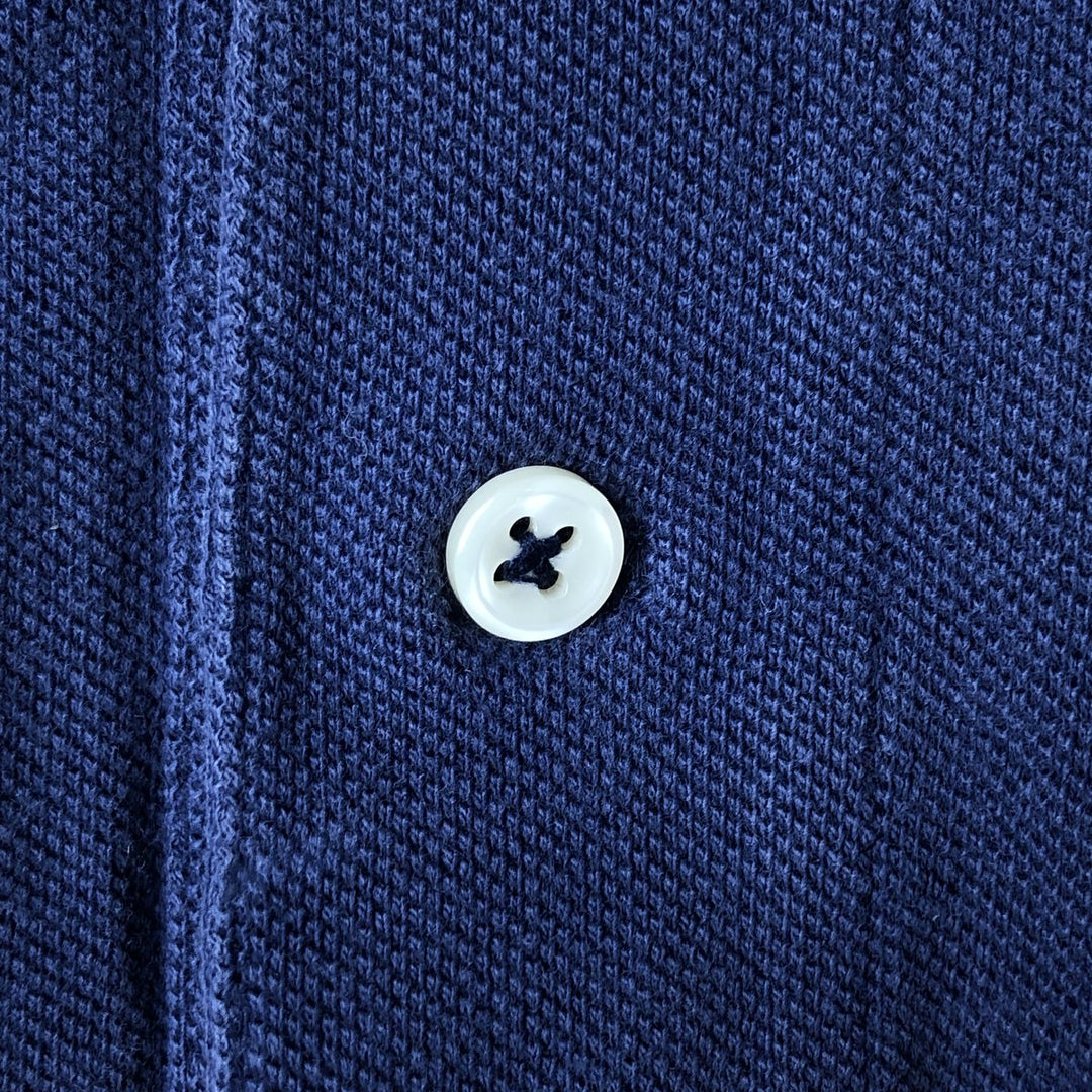 Ralph Lauren POLO by Ralph Lauren short sleeve striped polo shirt, men's size L cotton Navy blue Vintage Second Hand