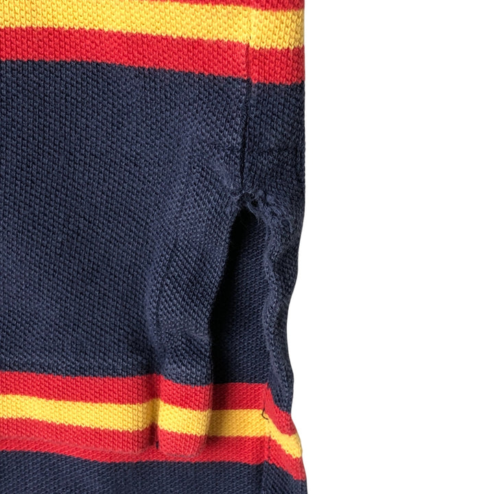 Ralph Lauren POLO by Ralph Lauren short sleeve striped polo shirt, men's size L cotton Navy blue Vintage Second Hand