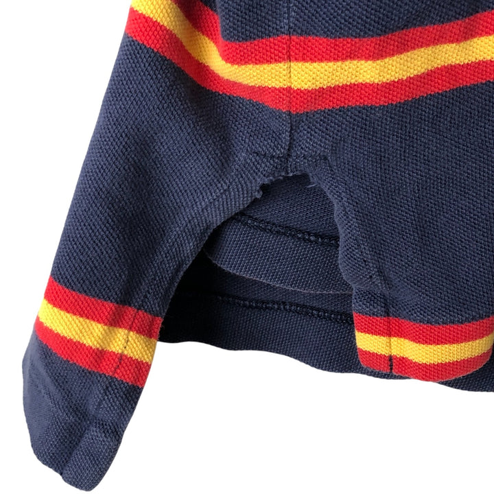 Ralph Lauren POLO by Ralph Lauren short sleeve striped polo shirt, men's size L cotton Navy blue Vintage Second Hand
