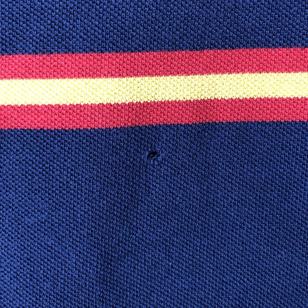 Ralph Lauren POLO by Ralph Lauren short sleeve striped polo shirt, men's size L cotton Navy blue Vintage Second Hand