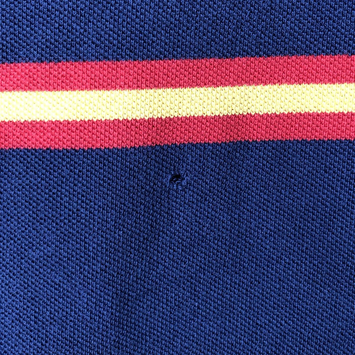 Ralph Lauren POLO by Ralph Lauren short sleeve striped polo shirt, men's size L cotton Navy blue Vintage Second Hand