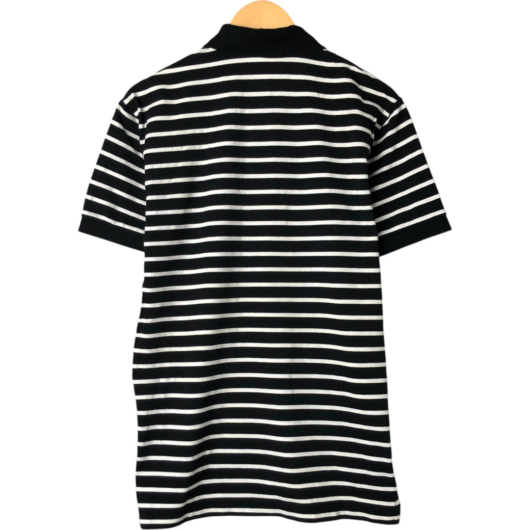 Ralph Lauren POLO by Ralph Lauren short sleeve striped polo shirt, men's size M cotton black type Vintage Second Hand