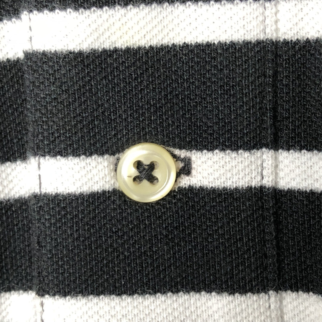 Ralph Lauren POLO by Ralph Lauren short sleeve striped polo shirt, men's size M cotton black type Vintage Second Hand
