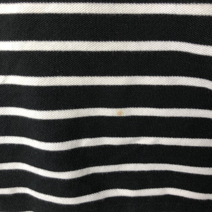Ralph Lauren POLO by Ralph Lauren short sleeve striped polo shirt, men's size M cotton black type Vintage Second Hand