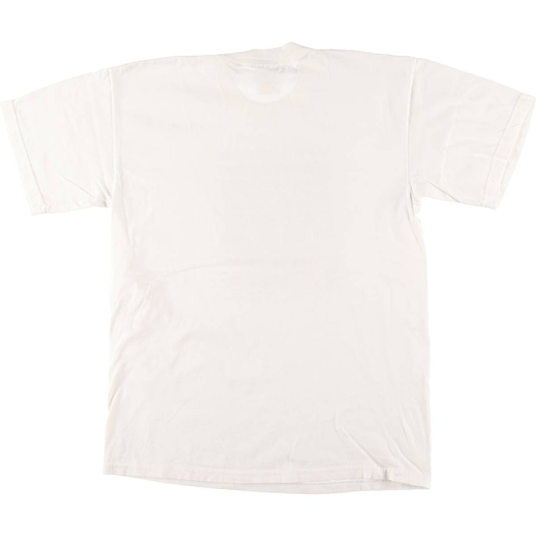 90'S SCREEN STARS Flag Pattern Print T-Shirt Men's Size L Vintage cotton white type Vintage Second Hand