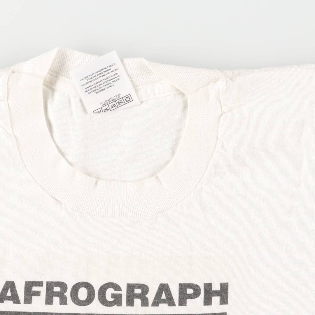 90'S SCREEN STARS Flag Pattern Print T-Shirt Men's Size L Vintage cotton white type Vintage Second Hand