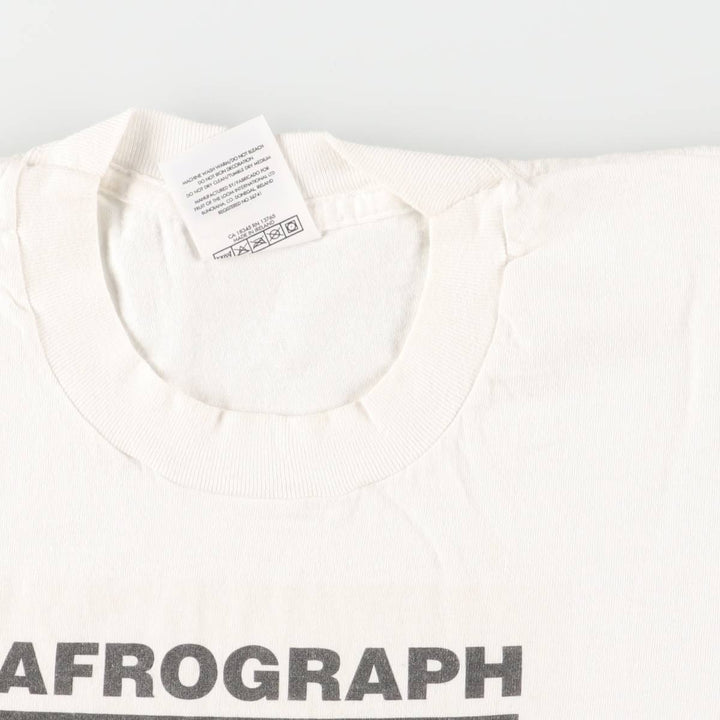 90'S SCREEN STARS Flag Pattern Print T-Shirt Men's Size L Vintage cotton white type Vintage Second Hand